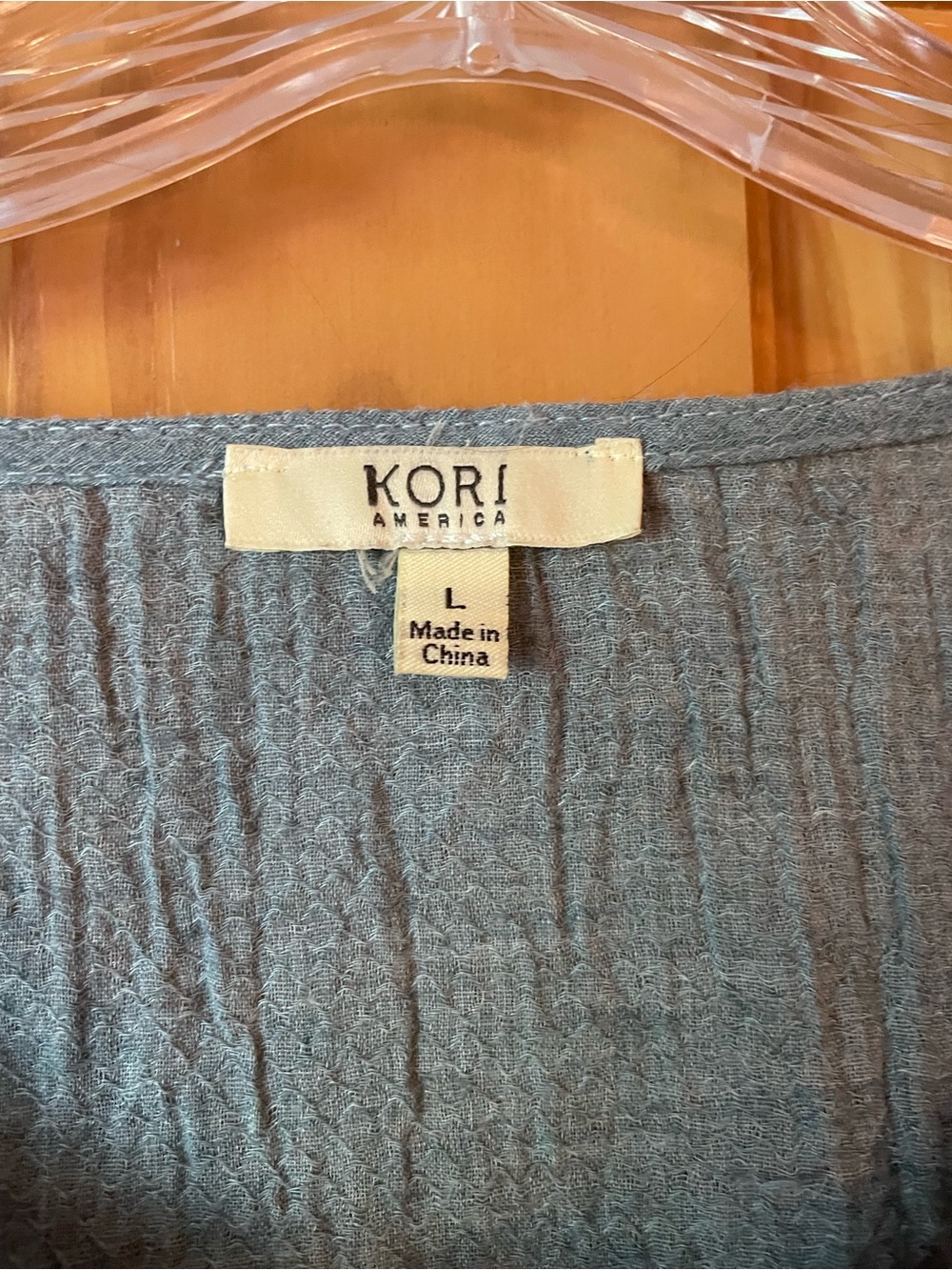 Kori Blue Floral-Yoke Lace-Trim Tunic - Picture 2 of 5